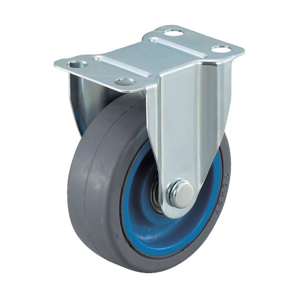 プレート式キャスター エアーキャスター （ナイロンホイールゴム車） 固定 _1