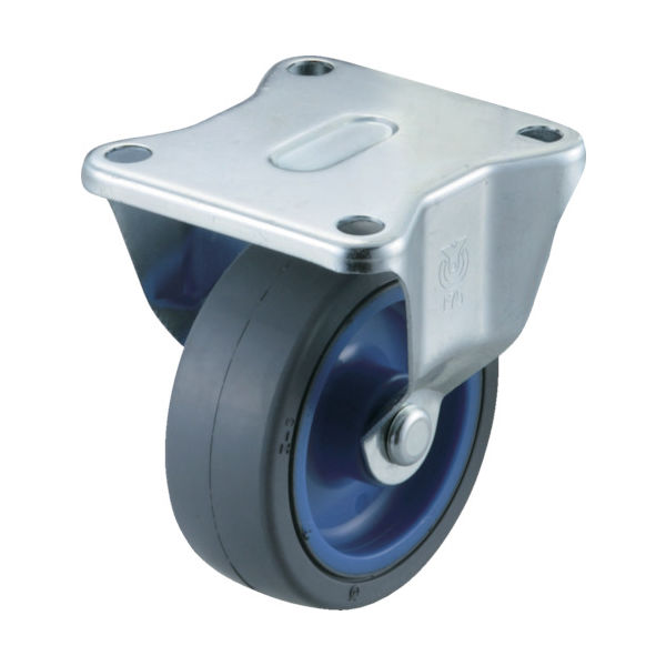 ワコーパレット ワコー エアーキャスター(固定車) 75mm ゴム車 AMR-75-NR 1個 305-2656（直送品）