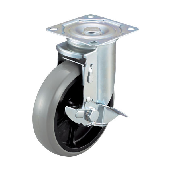 ワコーパレット ワコー エアーキャスター(自在車ストッパー付) 125mm ウレタン車 AHG-125-GUDS 1個 305-1811（直送品）