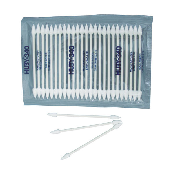 クリーンクロス HUBY 3インチ 工業用綿棒(先端コーン型)CAー003MB (2500本入) CA-003MB 1箱(2500本)（直送品）