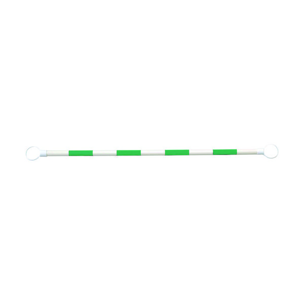 ミツギロン ガードバー1.5m白×緑テープ SFー26ーG GB-WG1.5 1本(1個) 375-9598（直送品）