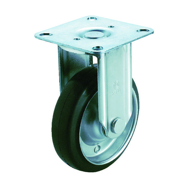 プレート式キャスター J2シリーズ （プレス製ゴム車） 固定