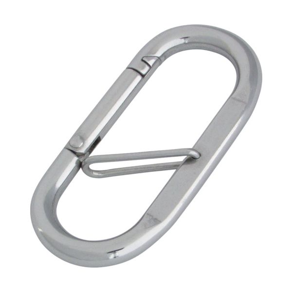 水本機械製作所 水本 ステンレス プチカラビナ(ハズレ止め付) 線径8mm 長さ74mm B-158 1個 378-8725（直送品）