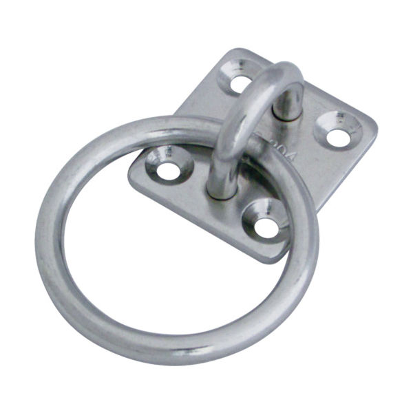 水本機械製作所 水本 ステンレス 丸カンプレート 42mm×58mm 丸カン内径50mm B-772 1個 379-0657（直送品）