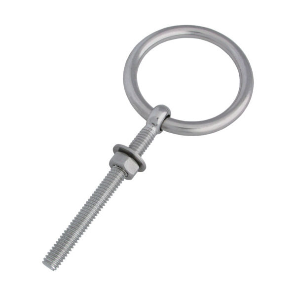 水本機械製作所 水本 アイボルト ステンレス 丸カンボルト(ブネジ) 捻子径Wー1/4 B-023 1個 378-7877（直送品）