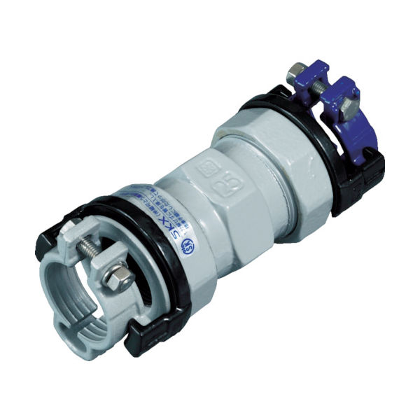 川西水道機器 SKカワニシ ポリエチレン管×塩ビ管用異種管継手 SKXソケットP25×V25 SKX-S-P25XV25 1個（直送品）