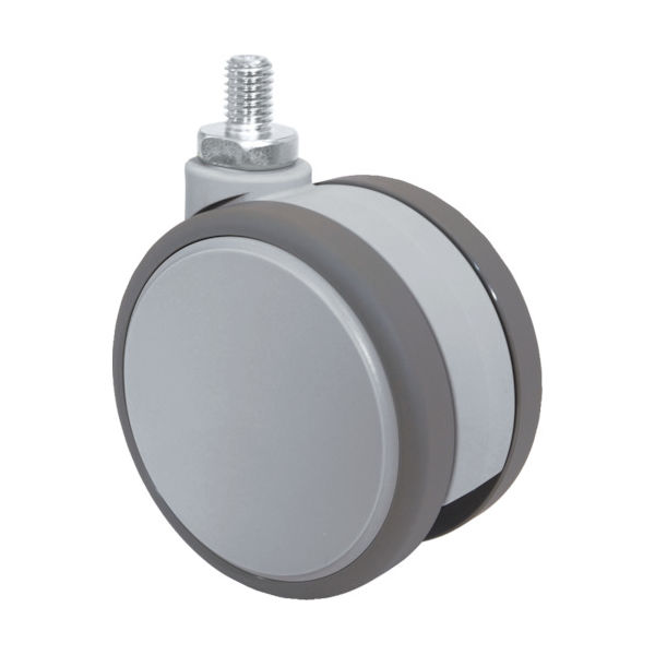 東海キャスター 東海 ねじ込み双輪キャスター 75径 自在 M8x1.25 F075N8 1個 389-0724（直送品）