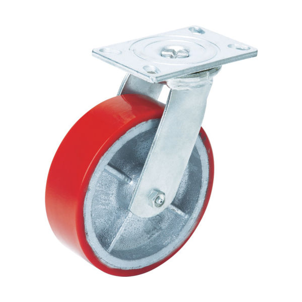 OH スーパーストロングキャスター Hシリーズ 超重荷重用 ウレタン車 自在車 車輪径200mm 許容荷重650kg H14FU-200（直送品）