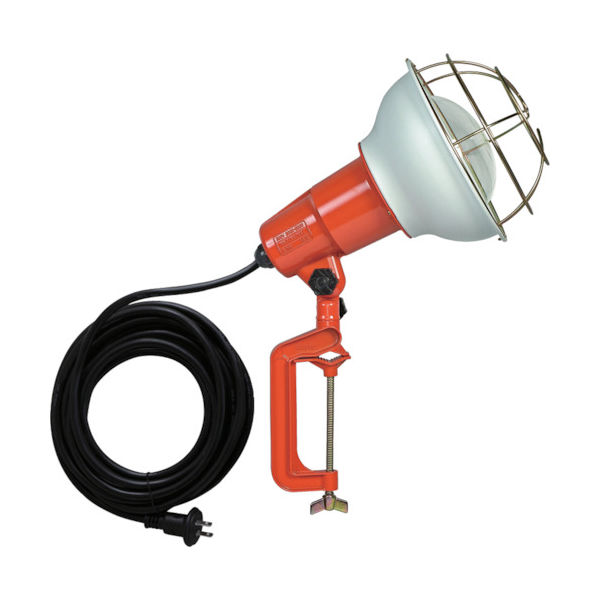 畑屋製作所 ハタヤ 防雨型作業灯 リフレクターランプ300W 100V電線5m バイス付 RE-305 1台(1個) 106-1976（直送品）