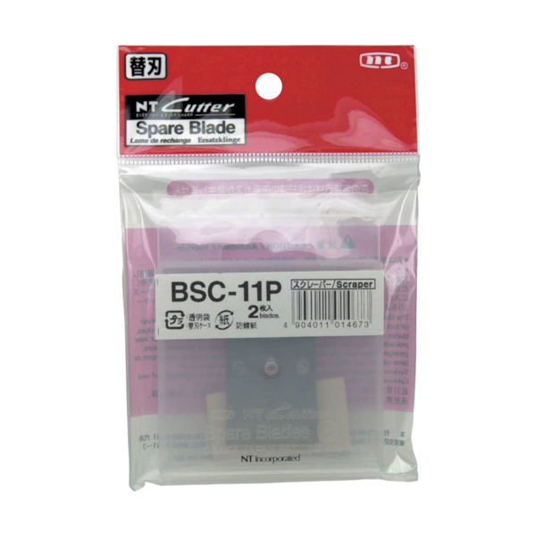エヌティー NT スクレーパー替刃 刃厚1.00mm 刃幅28mm BSC-11P 1パック(2枚) 385-7328（直送品）