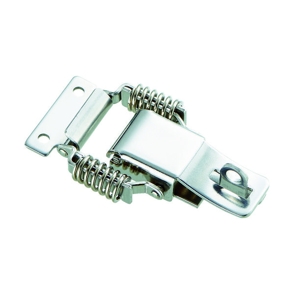 トラスコ中山 TRUSCO パッチン錠 鍵穴付バネタイプ ステンレス 2個入 P-31HSUS 1パック(2個) 384-0026（直送品）