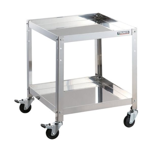 トラスコ中山 TRUSCO ステンレスワゴン クリーンラビット 75φゴム車鉄金具 500×500×H600 2段 CRB-652 1台（直送品）