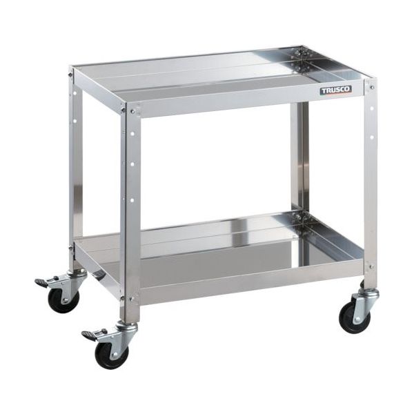 トラスコ中山 TRUSCO ステンレスワゴン クリーンラビット 75φゴム車鉄金具 600×400×H600 2段 CRB-662 1台（直送品）
