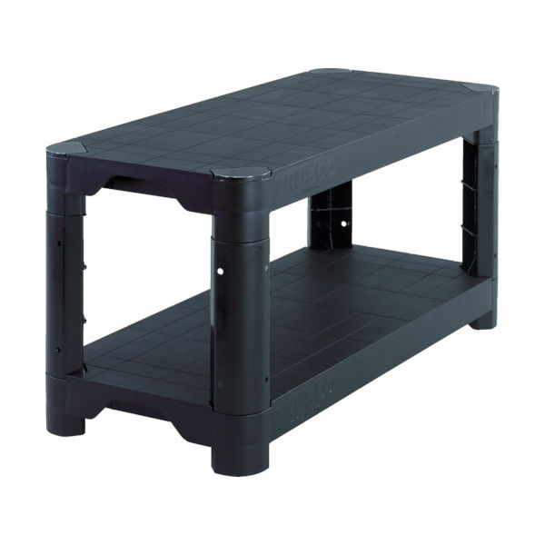 トラスコ中山 TRUSCO プラ棚軽量型 高さ392ー2段タイプ コーナーキャップ4個付 黒 TPT-K1232C-BK 1台（直送品）