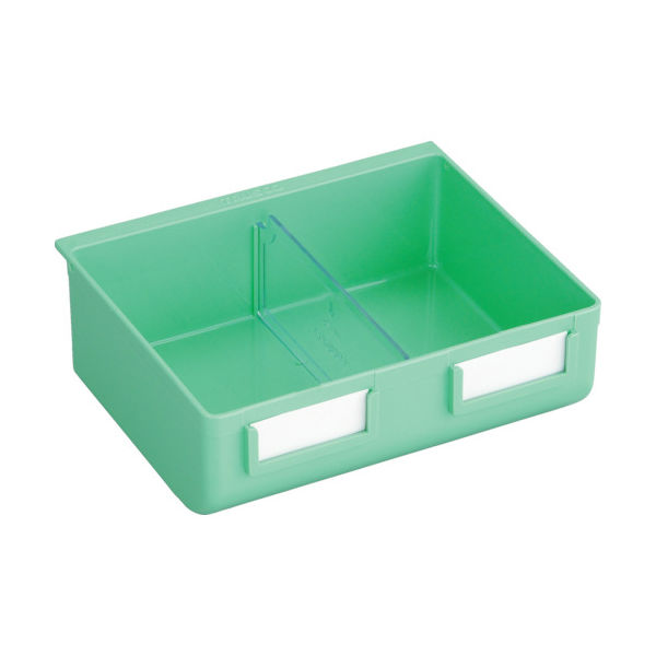 トラスコ中山 TRUSCO ビンラック用ライトビン 197X167XH67 ヤンググリーン色 K-20YG 1個 393-9286（直送品）