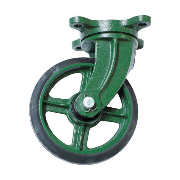 トラスコ中山 TRUSCO 鋼鉄製運搬車用 鋳物金具自在キャスターφ200ゴム車 TAJ-200 1個 389-9446（直送品）