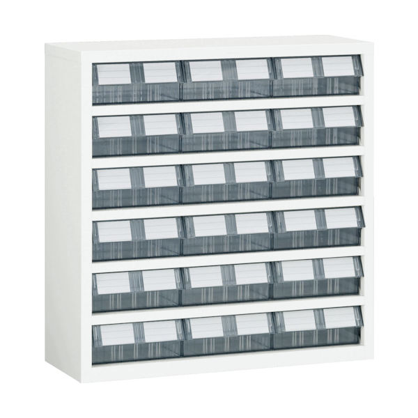 トラスコ中山 TRUSCO パーツケース 横型バンラックケースM型 854X307XH890 3列6段 W TM-66BWN 1台（直送品）