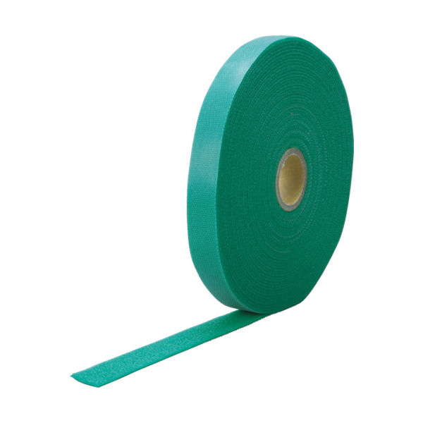 トラスコ中山 TRUSCO マジックケーブルロールタイ 幅20mmX長さ10m緑 TRMGTP-20GN 1巻 384-3319（直送品）
