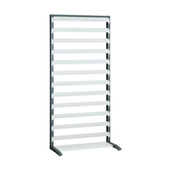 トラスコ中山 TRUSCO UPRラック片面 H1900 棚受12個付 UPR-L1812 1台(1セット) 393-3075（直送品）