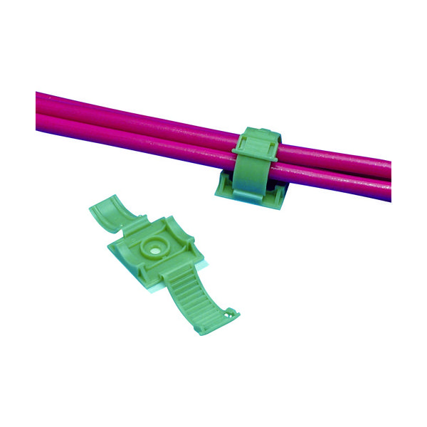 パンドウイット 固定具 クリンチャー 粘着テープ付き テレホングレー 100個入 ARC.68-A-C14 1袋(100個)（直送品）