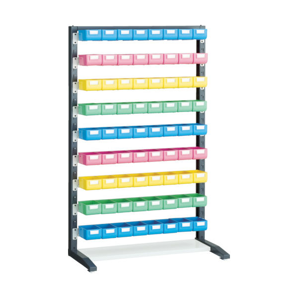 トラスコ中山 TRUSCO UPRラック片面 H1450 ビン小青X24赤・黄・薄緑各16個付 UPR-L1409A 1台(1セット)（直送品）