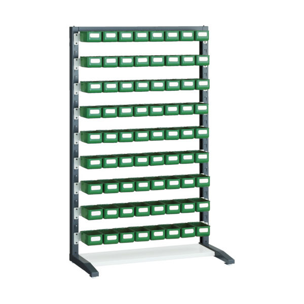 トラスコ中山 TRUSCO UPRラック片面 H1450 Kー10HYG 72個付 UPR-L1409C 1台(1セット) 393-3032（直送品）