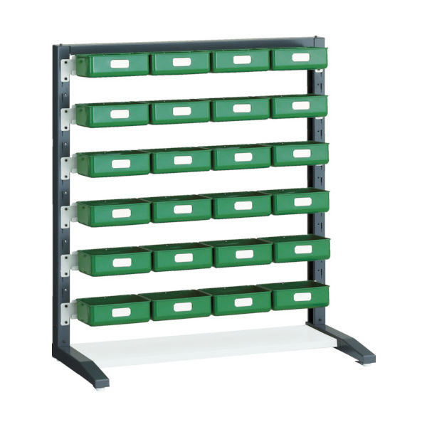 トラスコ中山 TRUSCO UPRラック片面 H1000 Kー20HYG 24個付 UPR-L1006D 1台(1セット) 393-2974（直送品）