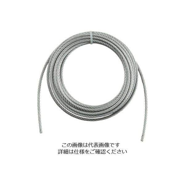 トラスコ中山 TRUSCO 手動ウインチ用ワイヤーΦ4X10m用(切りっ放し) WW4-10 1本 392-5439（直送品）