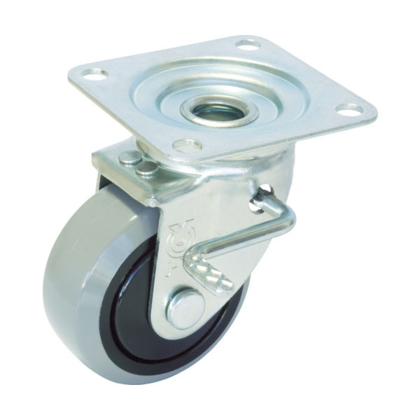 ユーエイ 産業用キャスター右S付自在車 150径ナイロンホイルウレタン車輪 GUJB-150(R) 1個 379-6698（直送品）