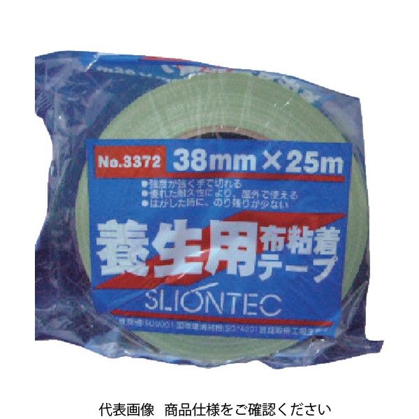 マクセル スリオン 養生用布粘着テープ38mm ライトグリーン 337200-LG-00-38X25 1巻 375-3221（直送品）