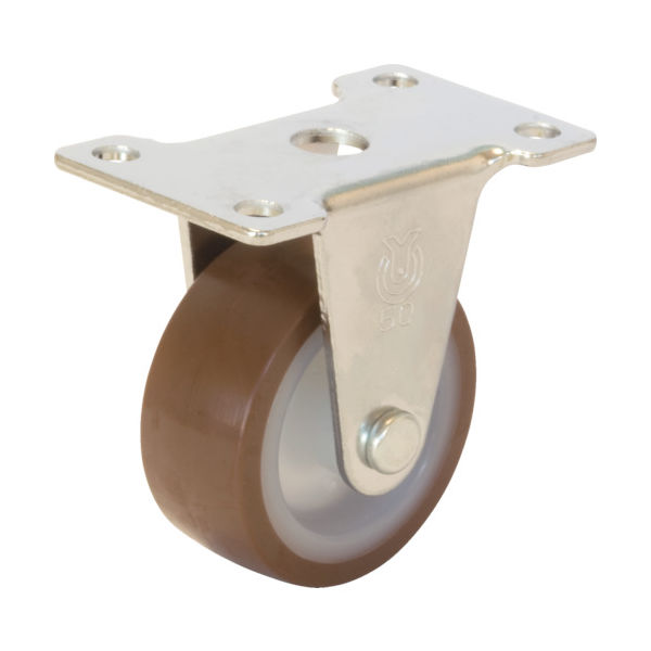 ユーエイ プレート式 固定 キャスター ウレタン 車輪径50mm Eタイプ ER型 取付寸法56×28 ER-50UR 1個（直送品）