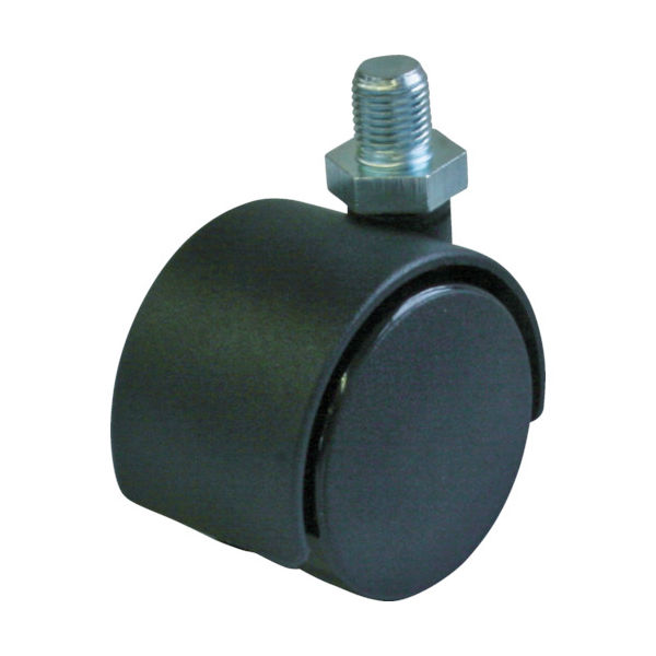 ユーエイ 双輪キャスター自在車 50径ナイロン車輪 M8×15 PT-50T-M8 1個 393-0025（直送品）