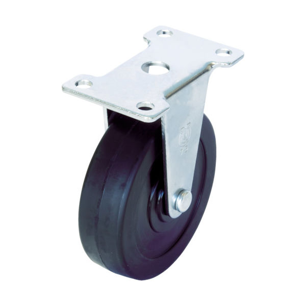 ユーエイ プレート式 固定 キャスター ゴム 車輪径65mm Eタイプ ER型 取付寸法56×28 ER-65RH 1個 379-6205（直送品）