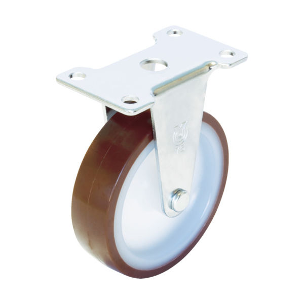 ユーエイ プレート式 固定 キャスター ウレタン 車輪径65mm Eタイプ ER型 取付寸法56×28 ER-65UR 1個（直送品）