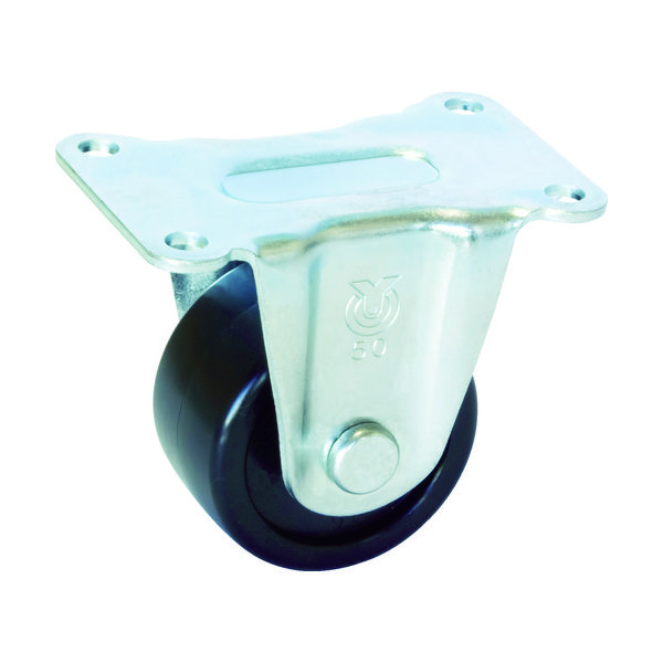 ユーエイ 重量用キャスター固定車 50径強化ナイロン車輪 HR-50GNB 1個 379-6868（直送品）