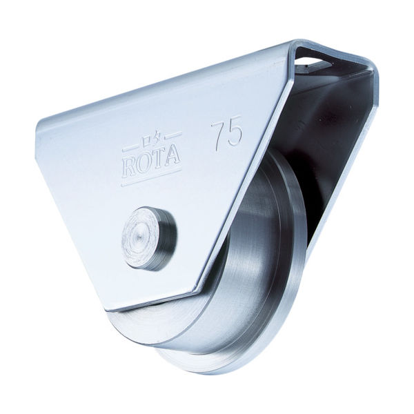 ヨコヅナ ロタ・ステン重量戸車 120mm トロ型 WBS-1207 1個 382-6058（直送品）