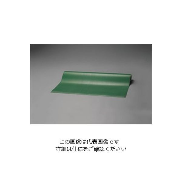 エスコ 1.0x5.0m/3.0mm ゴムマット(筋入・緑) EA997RA-5 1巻（直送品）