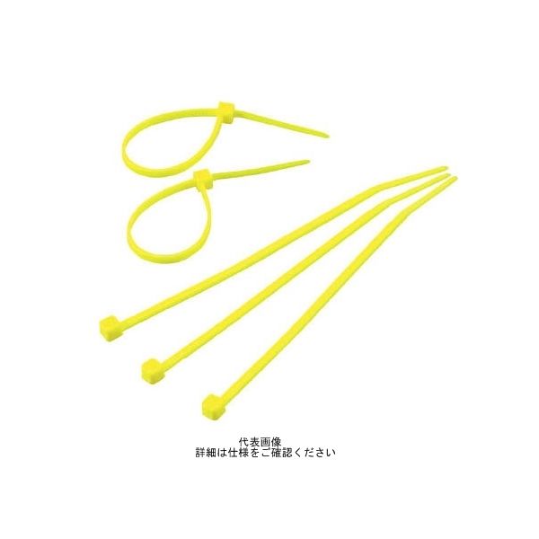 トラスコ中山 TRUSCO ケーブルタイ 幅4.8mmX長さ368mm最大結束φ105 黄 TRCVR-368Y 1袋(100本)（直送品）