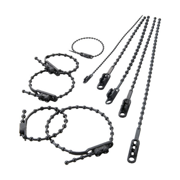 トラスコ中山 TRUSCO ダブルヘッドノットタイ 幅2.0mmX145mm最大結束φ35黒 TRKTV-145EBK 1袋(100本)（直送品）