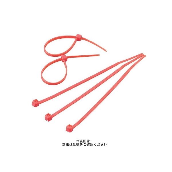 トラスコ中山 TRUSCO ケーブルタイ 幅8.0mmX長さ550mm最大結束φ160 赤 TRCVR-550R 1袋(100本)（直送品）