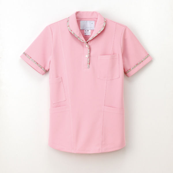 ナガイレーベン 女子ニットシャツ 介護ユニフォーム ピンク EL CX-2962（取寄品）