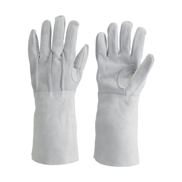 トラスコ中山 TRUSCO 牛床革手袋 袖長タイプ アテ付き フリーサイズ JT-5L 1双 123-5371（直送品）