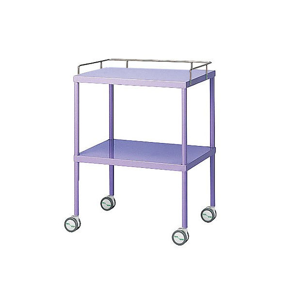 アズワン カラフル回診車 手摺付 ラベンダー 616×450×842mm 0-210-08 1台（直送品）