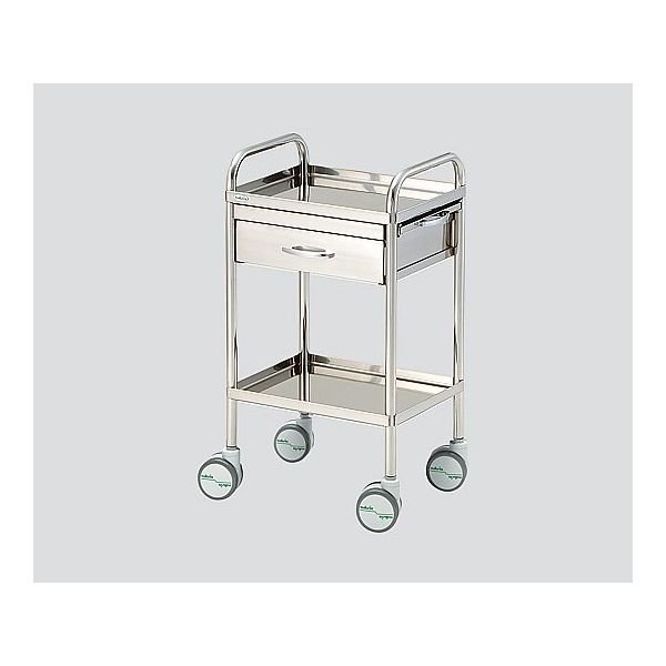 アズワン 枠付き回診車(収納テーブル付) 453×353×822mm SYT4535W 1台 0-7977-02（直送品）