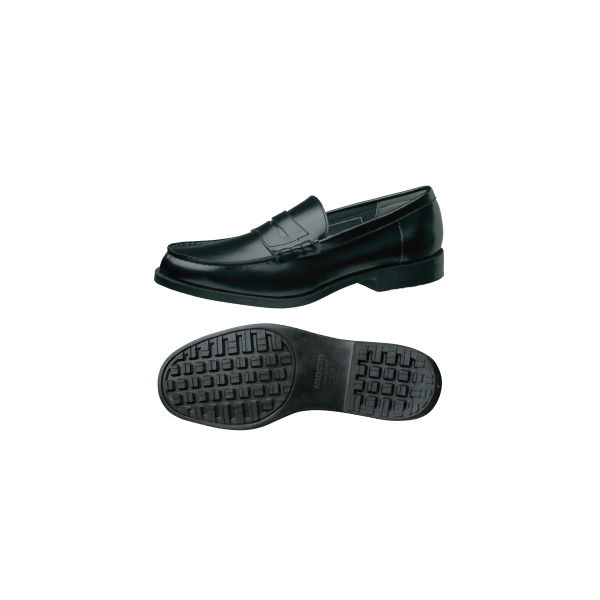 ミドリ安全 作業靴 耐滑 ローファータイプ H950M 先芯なし 24.5cm ブラック 2125062008 1足（直送品）