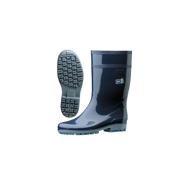 ミドリ安全 耐滑 作業長靴 HG2000N 静電 先芯なし 22.0cm ダークブルー 2130100203 1足（直送品）