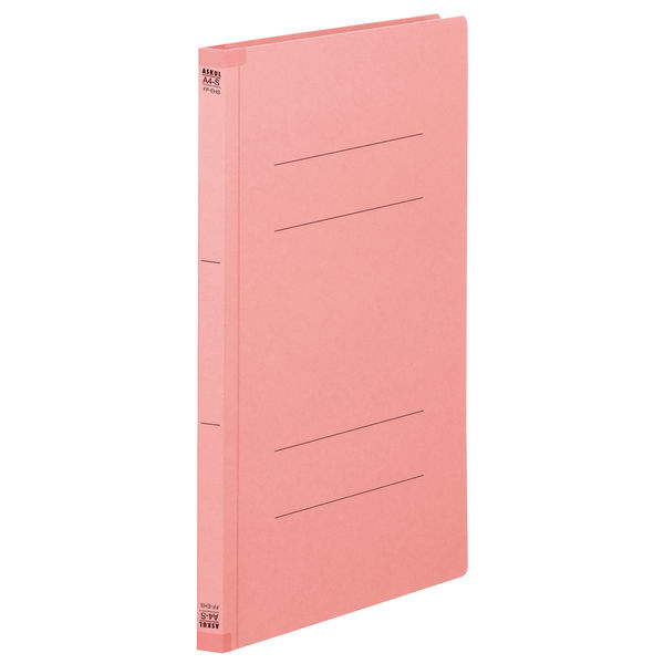 フラットファイル　背補強　A4タテ　3冊　ピンク　アスクル  オリジナル