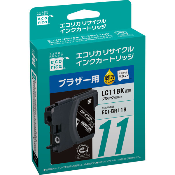 エコリカ　リサイクルインク　ECI-BR11B　LC11BK対応   1個