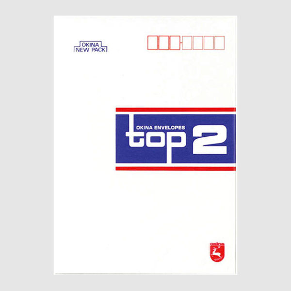 オキナ 洋型封筒 ET2 トップ2 10枚 洋形2号（洋2） 白 郵便番号枠付