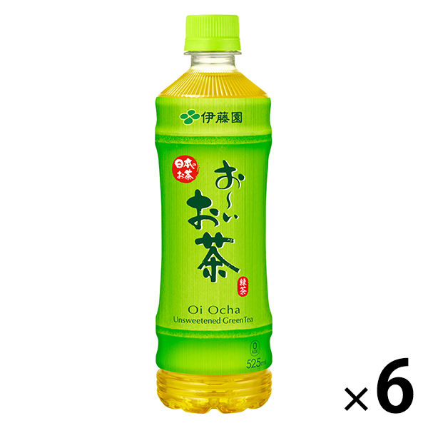 伊藤園 おーいお茶 緑茶 525ml 1セット（6本） - アスクル